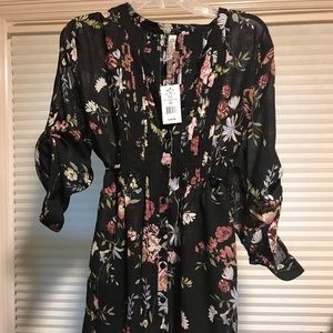 American Rag Pintuck Floral Tunic